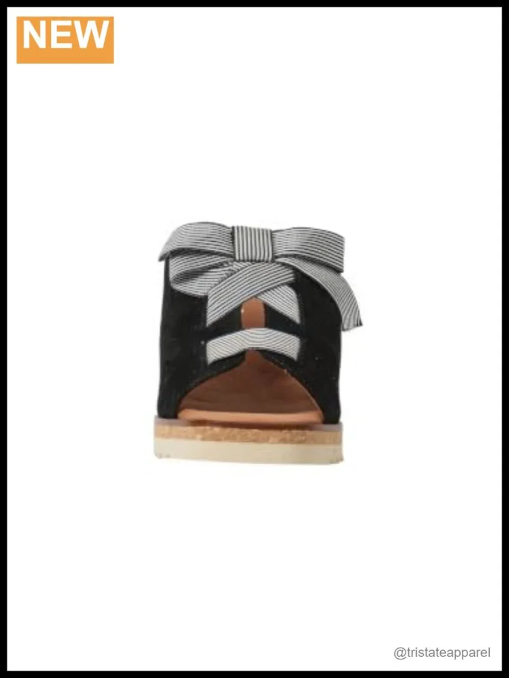 Wedge Sandal Square Toe Slip On Suede Cushioned Insole
